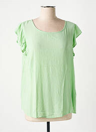 Blouse manches courtes manches courtes vert ICHI femme