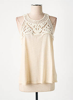 Top beige MD'M pour femme