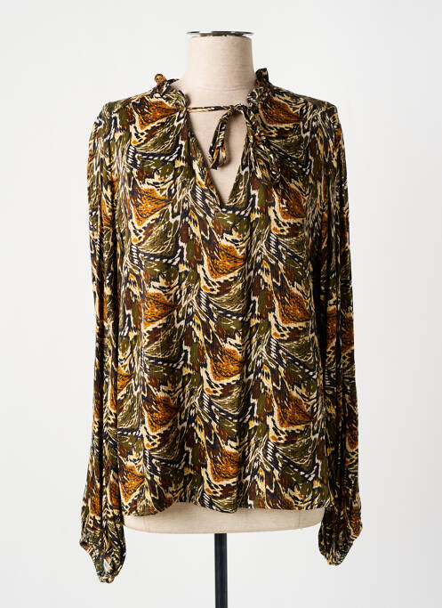 Blouse imprimé fantaisie manches longues vert FREEMAN T.PORTER femme