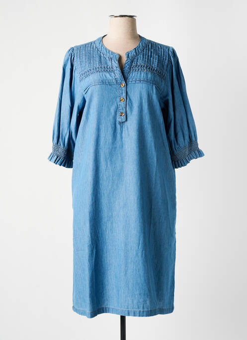 Robe mi-longue bleu ICHI pour femme