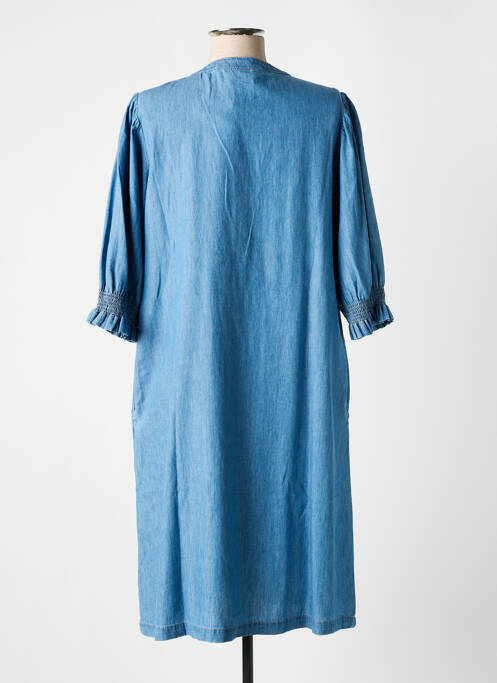 Robe mi-longue bleu ICHI femme