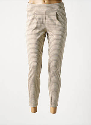 Pantalon chino taille normale taille normale beige ICHI femme
