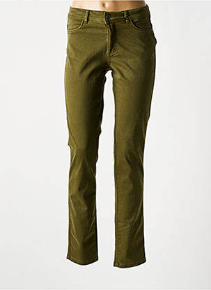 Jeans coupe slim broderie rivets taille normale vert JENSEN femme