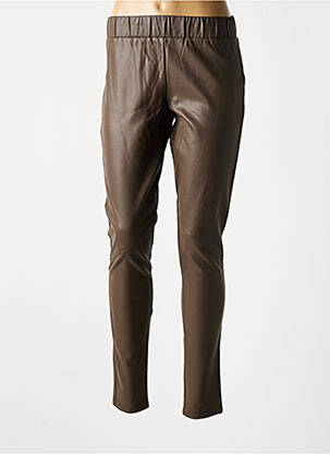 Pantalon slim taille élastique taille normale marron NU JEANS femme