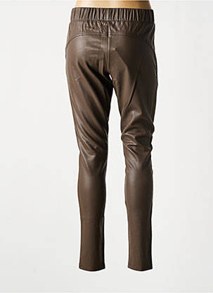 Pantalon slim taille élastique taille normale marron NU JEANS femme