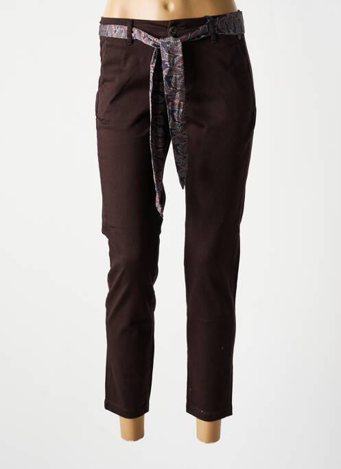 Pantalon chino marron FREEMAN T.PORTER pour femme