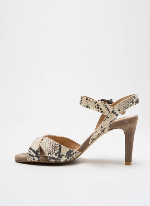 Sandales/Nu pieds beige PERLATO pour femme