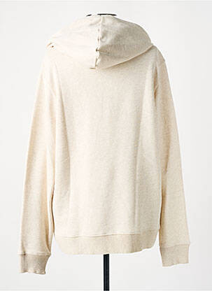 Sweat-shirt à capuche col v manches longues beige TOMMY HILFIGER femme