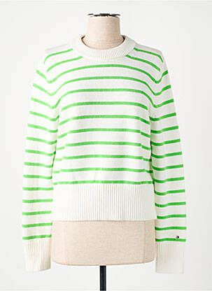 Pull resserrée sur le bas manches longues vert TOMMY HILFIGER femme
