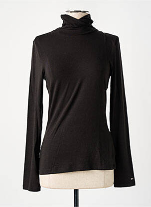 Sous-pull stretch manches longues noir TOMMY HILFIGER femme
