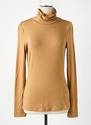 Sous-pull stretch manches longues beige TOMMY HILFIGER femme