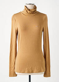 Sous-pull stretch manches longues beige TOMMY HILFIGER femme