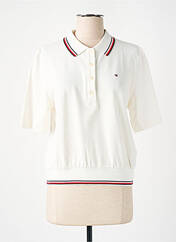 Polo blanc TOMMY HILFIGER pour femme seconde vue