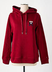 Sweat-shirt à capuche rouge TOMMY HILFIGER pour femme seconde vue