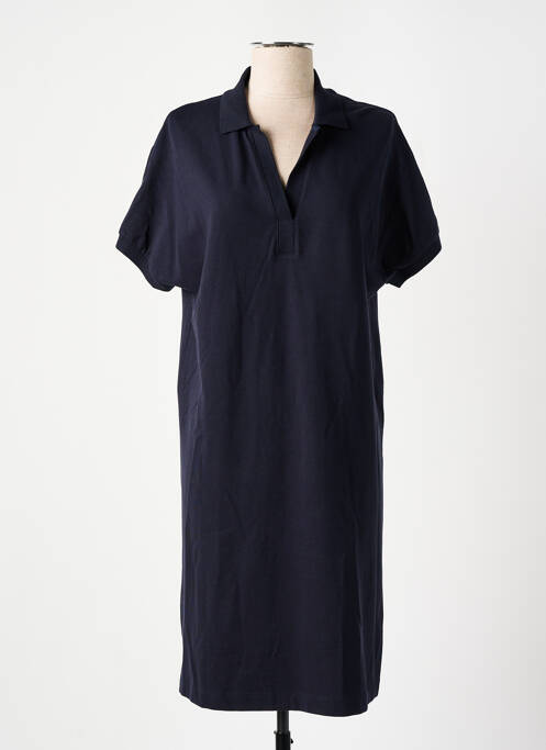 Robe mi-longue manches courtes manches courtes bleu TOMMY HILFIGER femme
