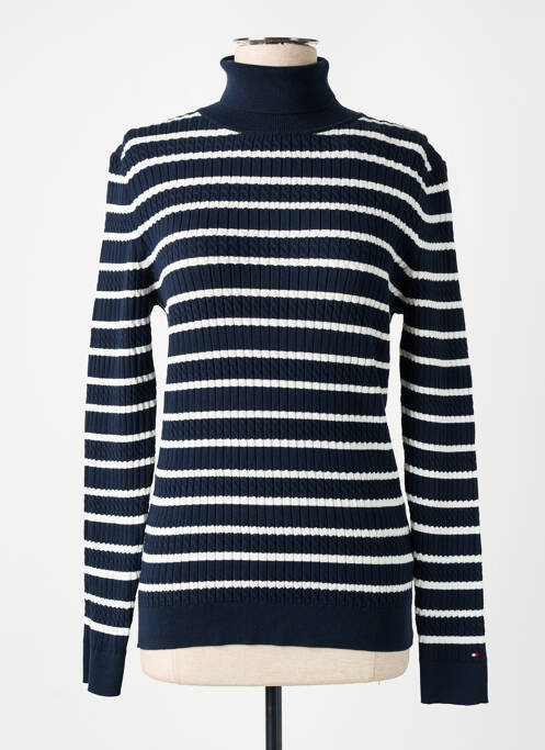 Pull col roulé bleu TOMMY HILFIGER pour femme