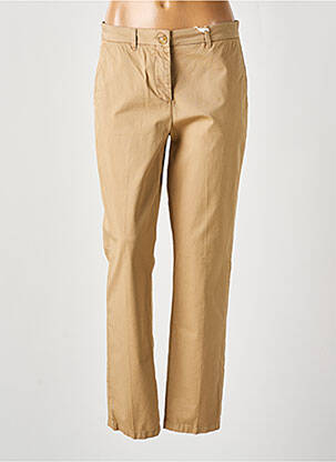Pantalon droit fermeture zippée sous rabat boutonné beige TOMMY HILFIGER femme