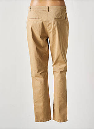Pantalon droit fermeture zippée sous rabat boutonné beige TOMMY HILFIGER femme