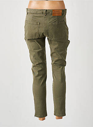 Pantalon 7/8 fermeture zippée sous rabat boutonné vert TOMMY HILFIGER femme