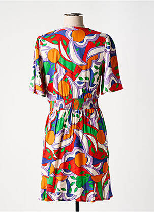 Robe courte coupe fluide manches courtes orange AN' GE femme