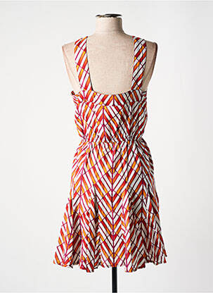 Robe mi-longue coupe fluide sans manche beige AN' GE femme