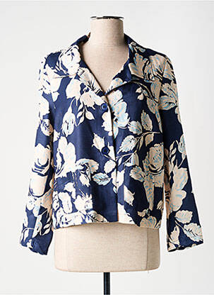 Blazer manches longues bleu HALOGENE femme
