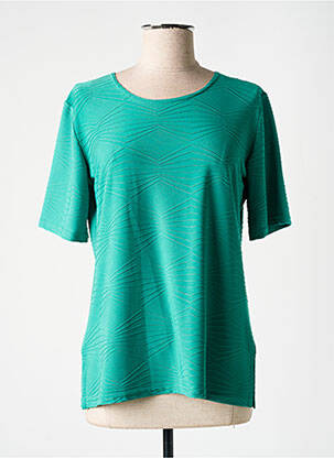 Top stretch manches courtes vert NIKI PARIS femme