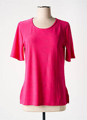 Top stretch manches courtes rose NIKI PARIS femme