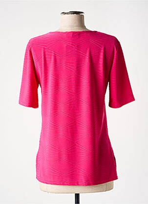 Top stretch manches courtes rose NIKI PARIS femme
