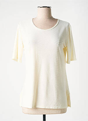 Top stretch manches courtes beige NIKI PARIS femme