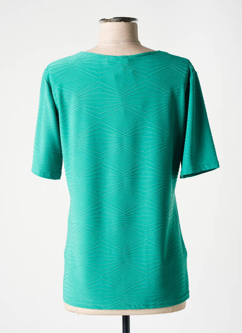 Top stretch manches courtes vert NIKI PARIS femme