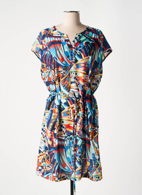 Robe mi-longue bleu ELEANE pour femme