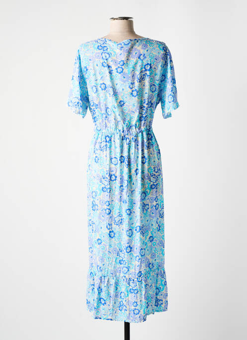 Robe mi-longue bleu HALOGENE pour femme