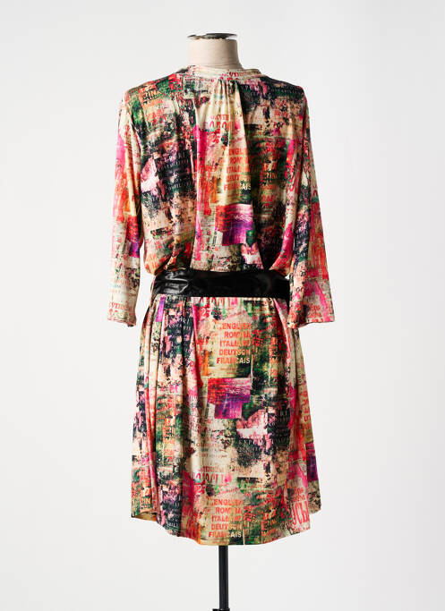 Robe mi-longue rose EGO pour femme