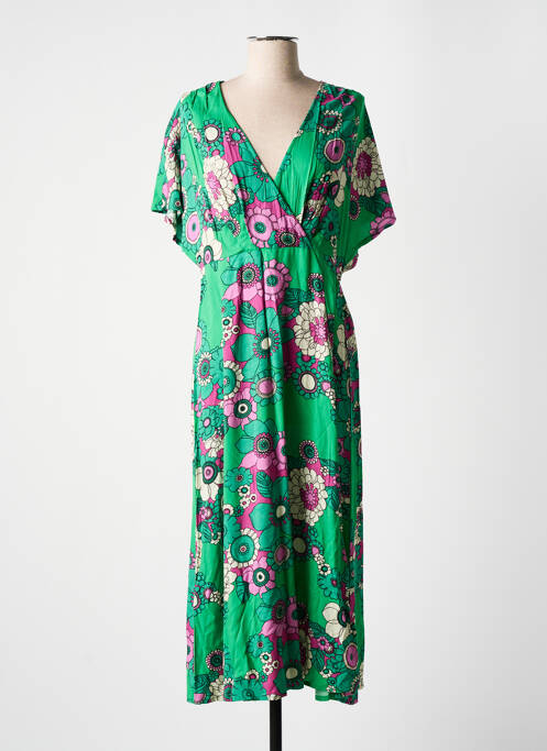 Robe mi-longue vert AN' GE pour femme