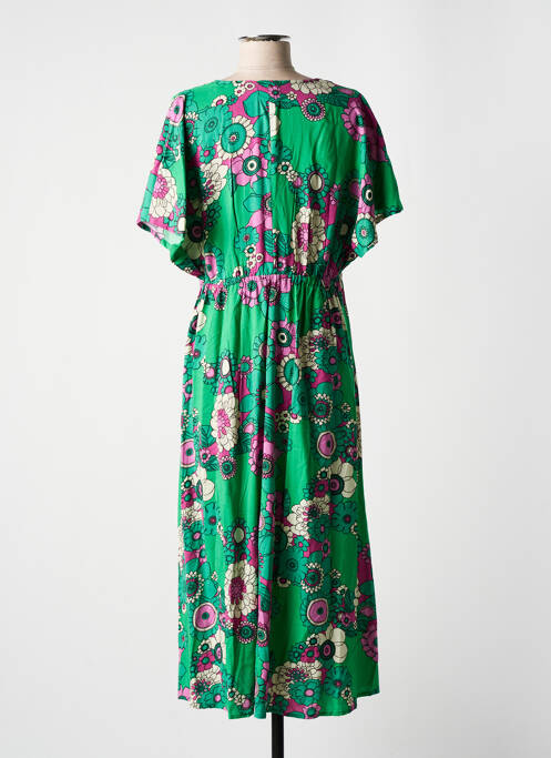 Robe mi-longue vert AN' GE femme