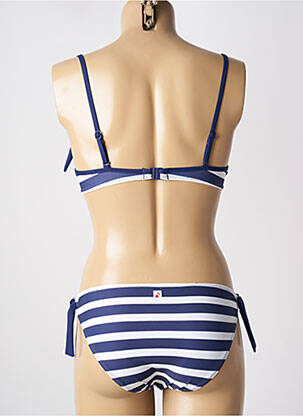Maillot de bain 2 pièces stretch haut soutien-gorge moulé bleu CHERRY BEACH femme