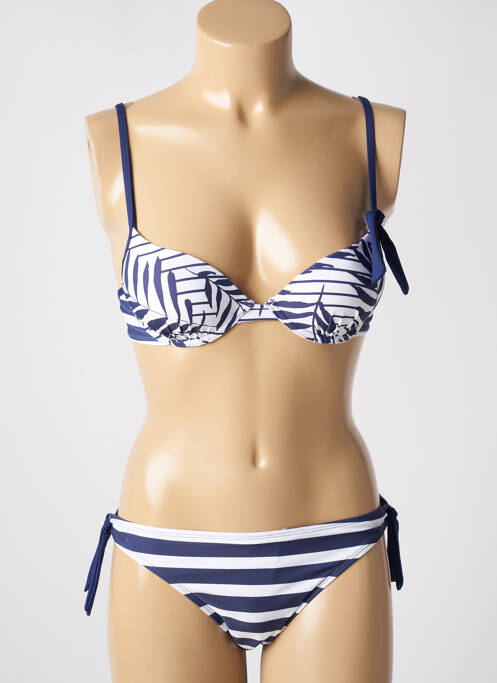 Maillot de bain 2 pièces bleu CHERRY BEACH pour femme