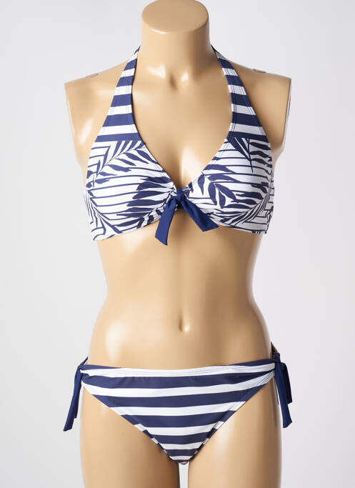 Maillot de bain 2 pièces bleu CHERRY BEACH pour femme