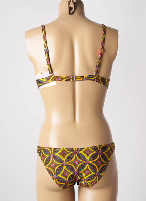 Maillot de bain 2 pièces jaune ANTIGEL pour femme