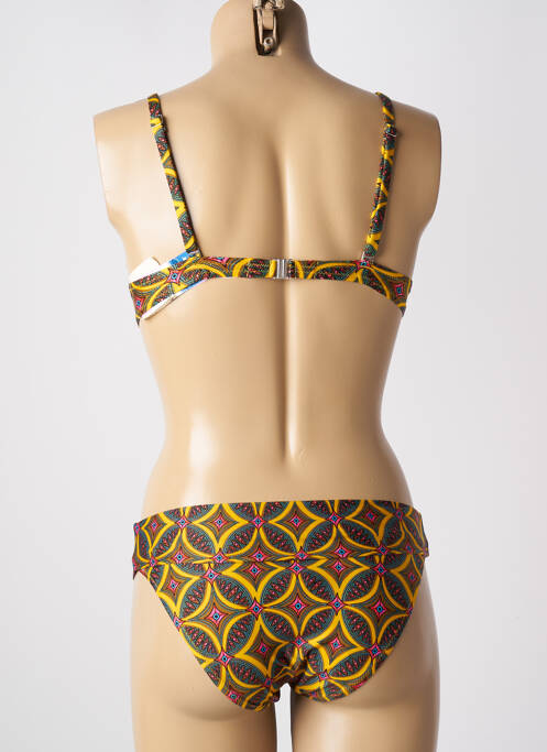 Maillot de bain 2 pièces jaune ANTIGEL pour femme