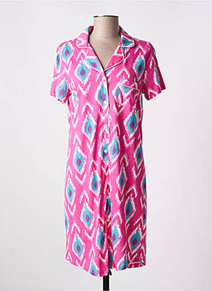 Chemise de nuit fermeture boutonnée sur le devant rose SENORETTA femme