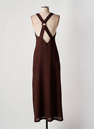 Robe longue sans manche sans manche marron GRACE & MILA femme