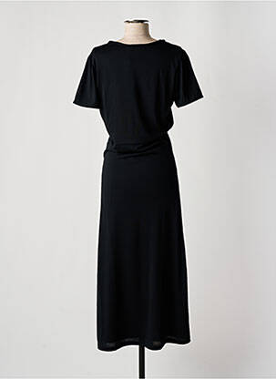 Robe longue manches courtes manches courtes noir LE TEMPS DES CERISES femme