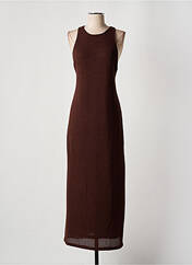 Robe longue marron GRACE & MILA pour femme seconde vue