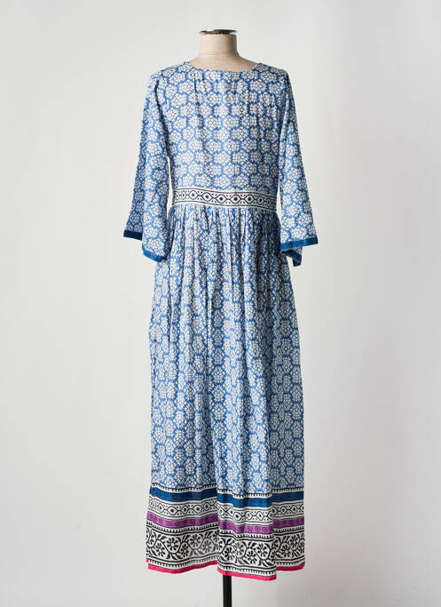 Robe longue bleu CHICOSOLEIL pour femme