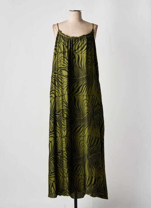 Robe longue vert PAKO LITTO pour femme