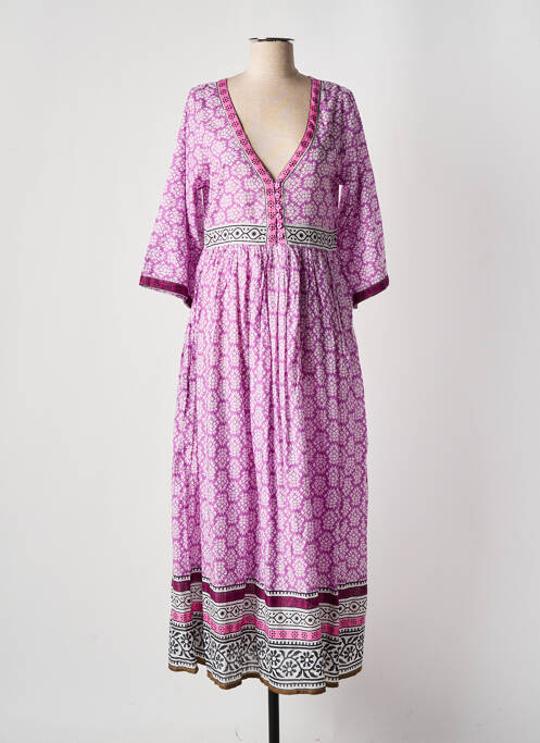 Robe longue violet CHICOSOLEIL pour femme