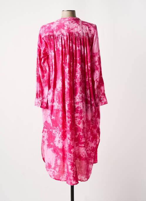 Robe mi-longue rose CHICOSOLEIL pour femme