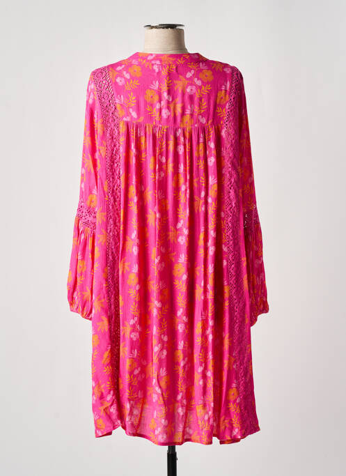 Robe mi-longue rose CHICOSOLEIL pour femme